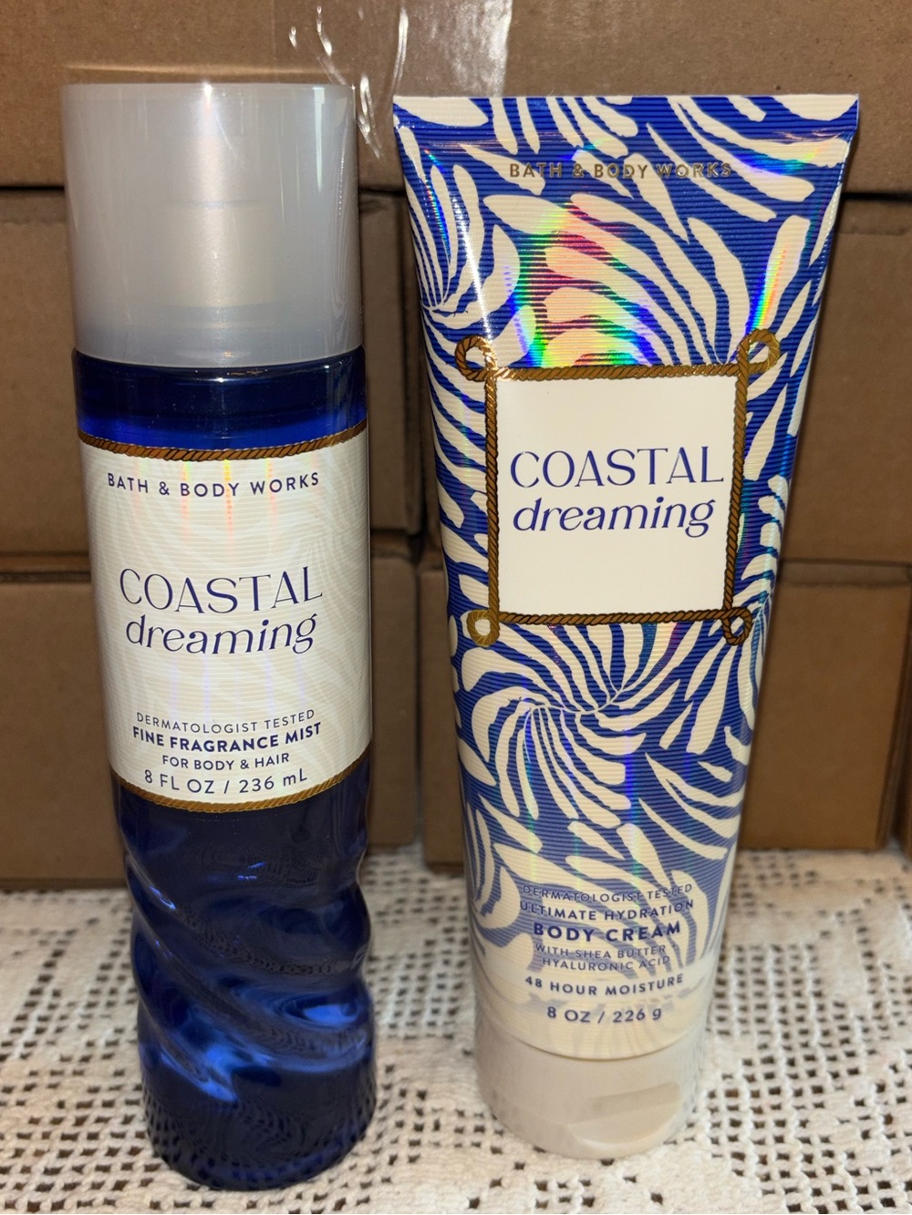 (2026) Bath & Body Works Coastal Dreaming Body Mist & Cream - Blue